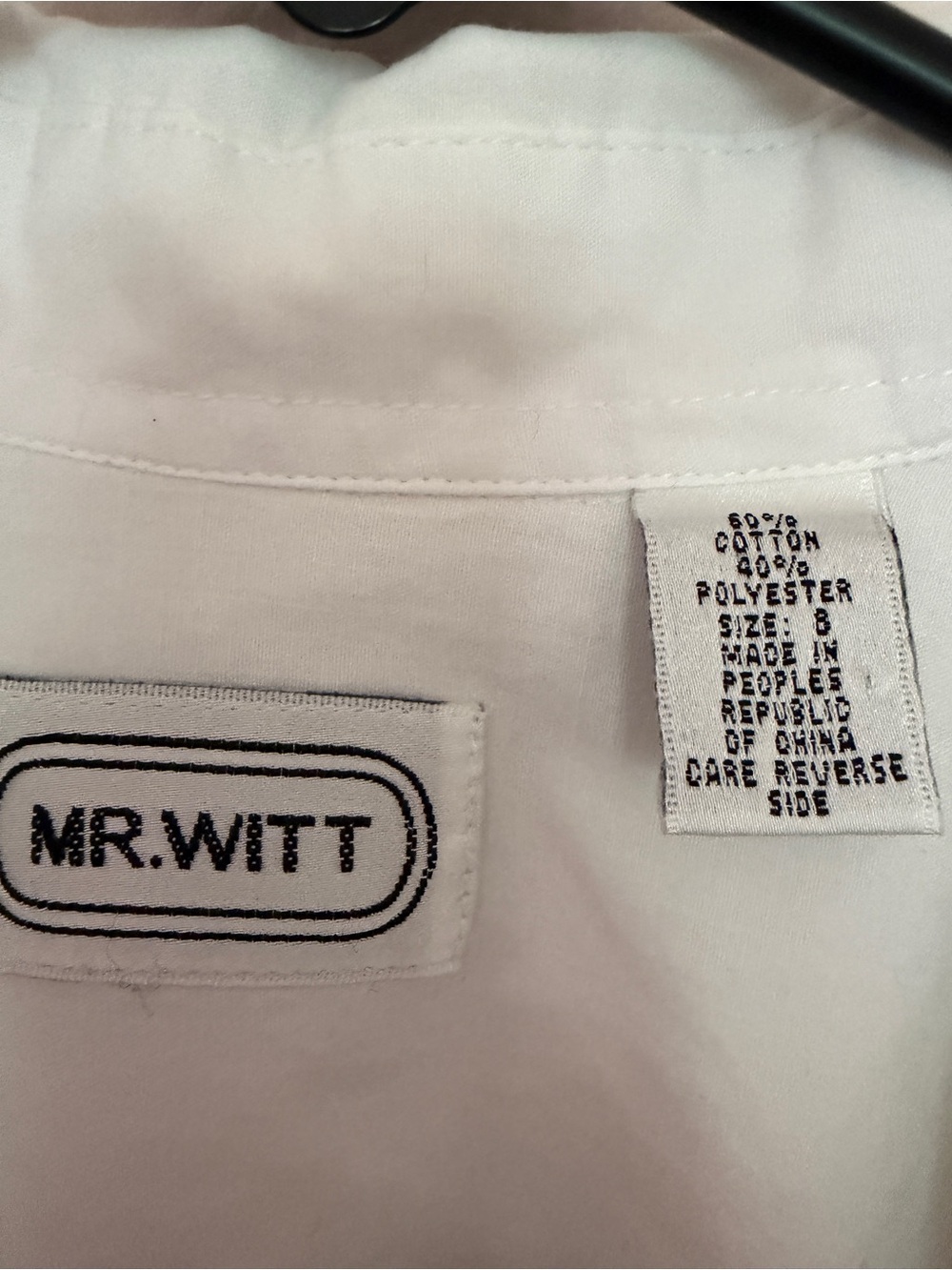 Vintage Mr. Witt White Pleated Front Dress Shirt - Picture 3 of 6